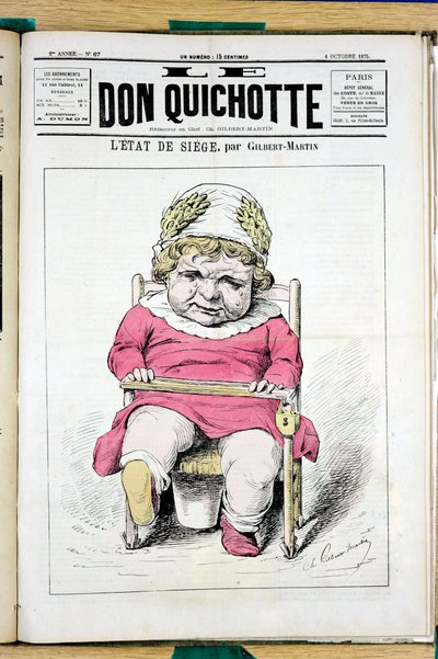 ル・ドン・キホーテ」表紙、67番、Satirique en Couleurs 作： Charles Gilbert Martin