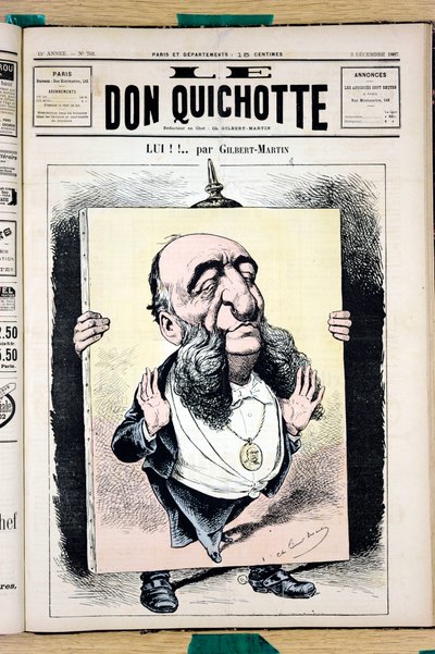 ル・ドン・キホーテ」の表紙、702番、Satirique en Couleurs 作： Charles Gilbert Martin