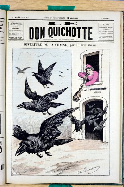 ドン・キホーテ」の表紙、271番、Satirique en Colours 作： Charles Gilbert Martin