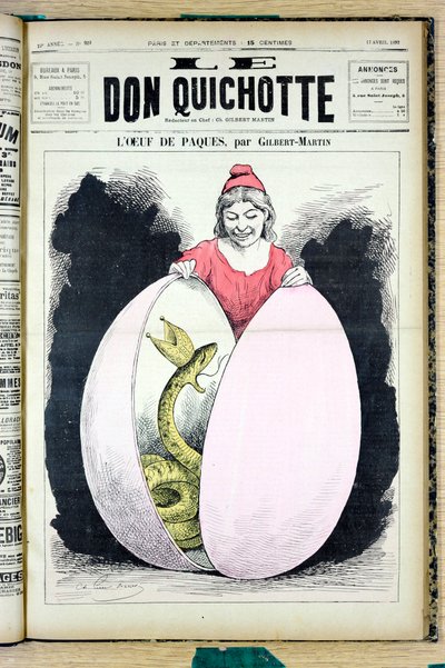 ドン・キホーテ」の表紙、929番、Satirique en Colours 作： Charles Gilbert Martin