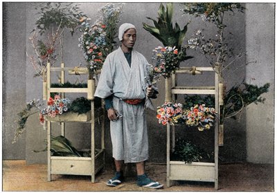 日本のフラワーマーチャント、c1890 作： Charles Gillot