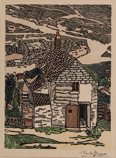 コーニッシュ コテージ 作： Charles Ginner
