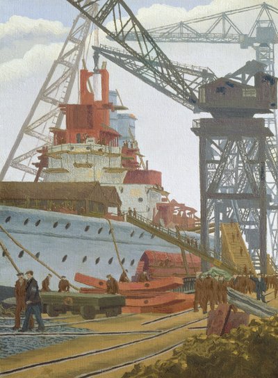 HMS プリンス オブ ウェールズの建物 作： Charles Ginner