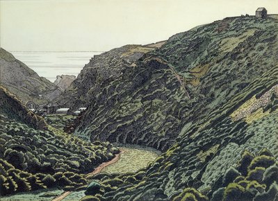 ヴァレンシー バレー、ボスキャッスル、コーンウォール 作： Charles Ginner