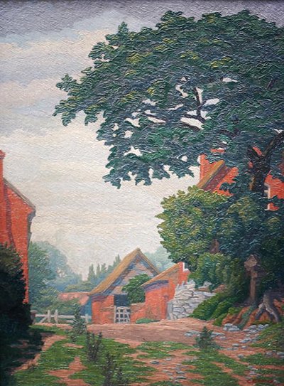 ウッドレーン ファーム、ベアリー (オイル) 作： Charles Ginner