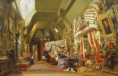 ユージーンジロー（1806-81）のスタジオで、兄のチャールズと彼の息子のビクター 作： Charles Giraud
