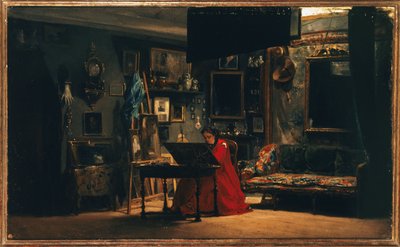 マチルド王女（1820-1904）、アトリエにて、クールセル通り、1860年頃（油彩・カンヴァス） 作： Charles Giraud