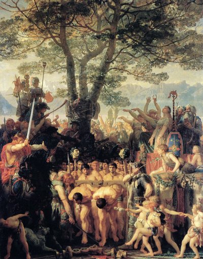 フランス語：Les Romains passant sous le joug 軛の下のローマ人 作： チャールズ・グレイレ