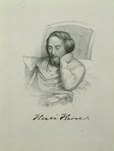 詩人ハインリッヒハイネの肖像1797-1856、1851 作： Charles Gleyre