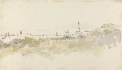 ジェノヴァ - 海の景色と船積み 作： Charles Gore