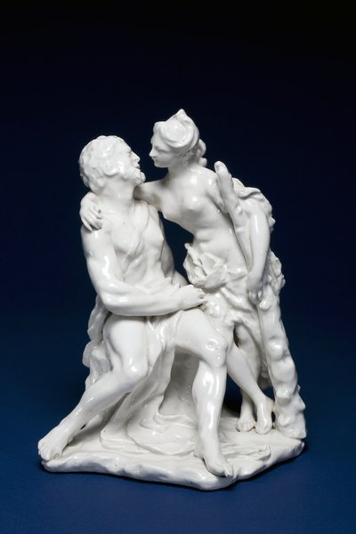 ヘラクレスとオンファレ、c.1749-59（ソフトペースト磁器） 作： Charles Gouyn