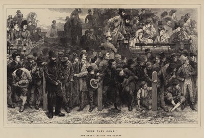 ここに彼らは来る！、ダービー、1871年、コース上 作： Charles Green