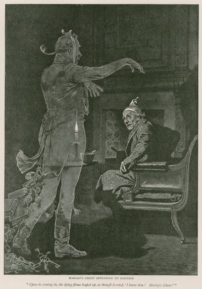 チャールズディケンズのクリスマスキャロルのイラスト 作： Charles Green