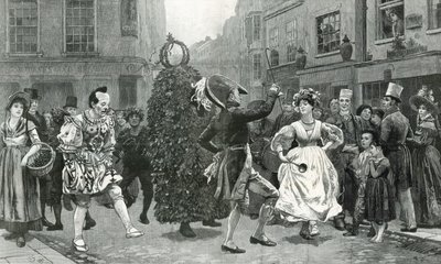 ジャック・イン・ザ・グリーン-60年前のメイデイシーン（c 1830など） 作： Charles Green