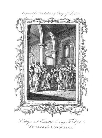 ウィリアム征服者に忠誠を誓う司教と市民、c1770。 作： Charles Grignion