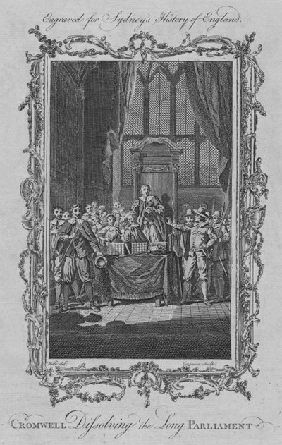 クロームウェル、1773年に議会を解散。 作： Charles Grignion