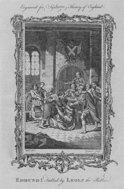 エドマンド1773年、強盗レルフに刺されました。 作： Charles Grignion