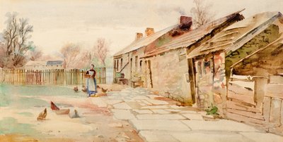 古いコテージ (水彩) 作： Charles Gustav Louis Phillips