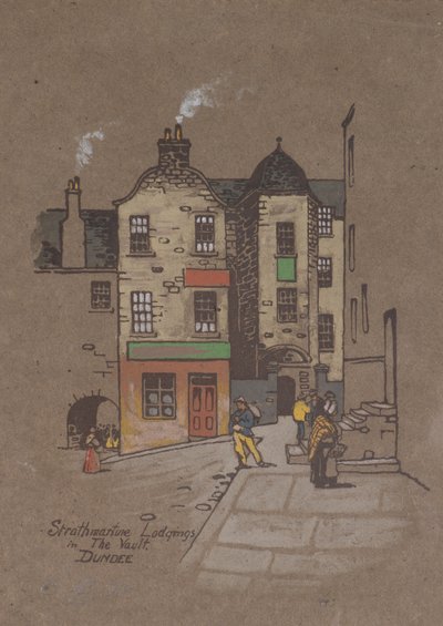 Strathmartine Lodgings, in the Vault, Dundee (手彩色プリント) 作： Charles Gustav Louis Phillips