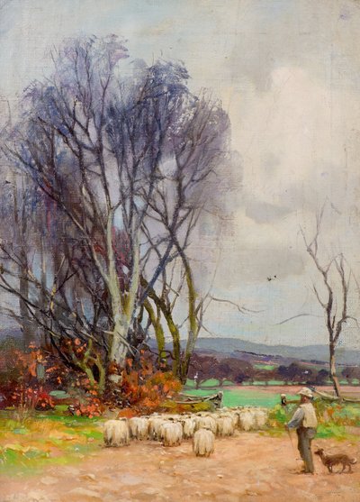 Strathmartine Road、Downfield、Dundee からの眺め (キャンバスに油彩) 作： Charles Gustav Louis Phillips