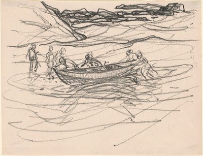 救命ボートの進水 作： Charles H. Woodbury