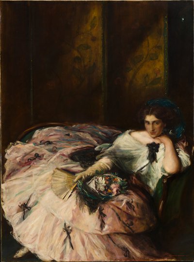 ミス・キャスリーン・ブルースの国際舞踏会の記念品、1907年。 作： Charles Hasslewood Shannon