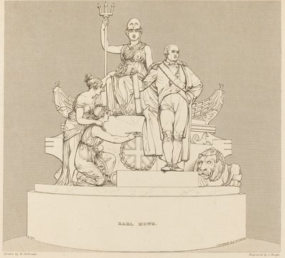 ハウ伯爵の記念碑 作： Charles Heath after Henry Corbould after John Flaxman