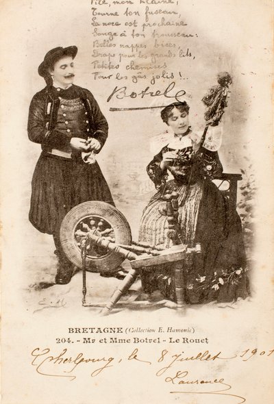 古い絵葉書/Le Rouet/Brittany/フランス 作： Augustus Kollner