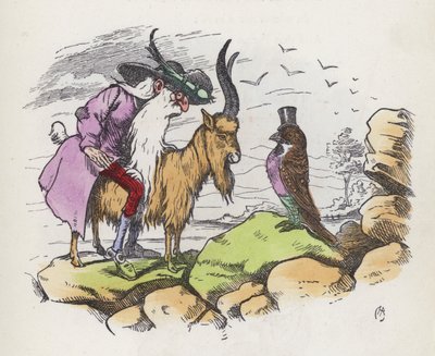 最も不謹慎な鳥（彩色済み彫刻 作： Charles Henry (after) Bennett