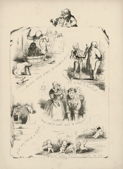 チャールズ・H・ベネット著「絵で見ることわざ」からのページ 作： Charles Henry (after) Bennett