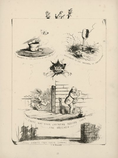 チャールズ・H・ベネット著「絵で見ることわざ」からのページ 作： Charles Henry (after) Bennett