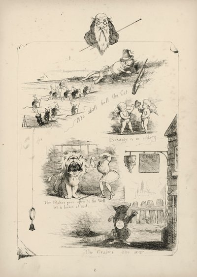 チャールズ・H・ベネット著「絵で見ることわざ」からのページ 作： Charles Henry (after) Bennett