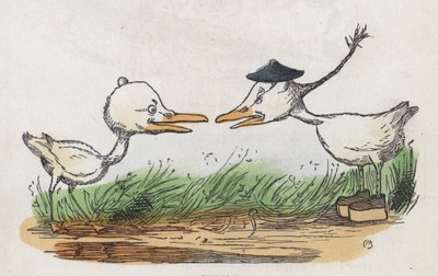 向かい合う2羽の鳥（彩色済み彫刻 作： Charles Henry (after) Bennett
