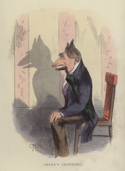 ひつじの服（彩色済み彫刻 作： Charles Henry Bennett