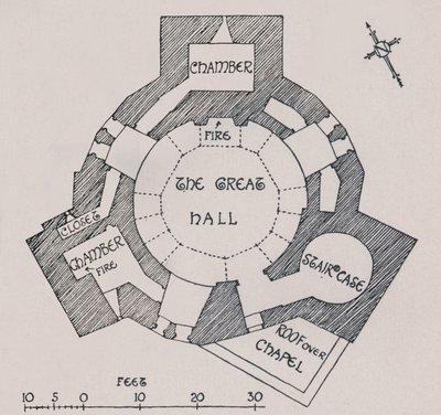 オーフォード城、サフォーク。コートリー氏の計画、1931年から 作： Charles Henry Bourne Quennell