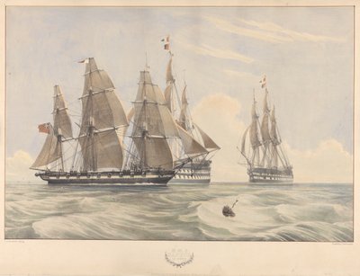 HMS「ダフネ」18門 作： Charles Henry & Hullmandel Charles Joseph (1789 1850) Seaforth