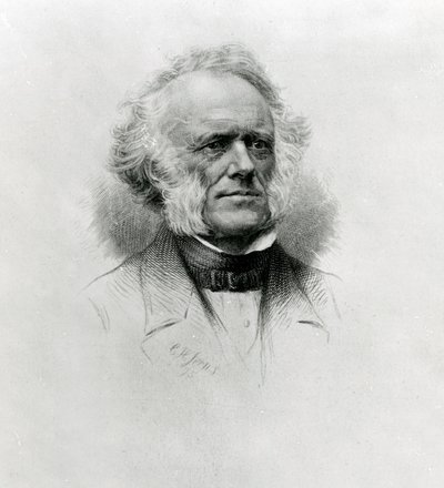 チャールズライエル卿、1875年（点描彫刻） 作： Charles Henry Jeens