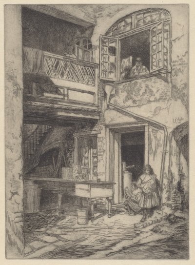 古い中庭 (ニューオーリンズ) 作： Charles Henry White