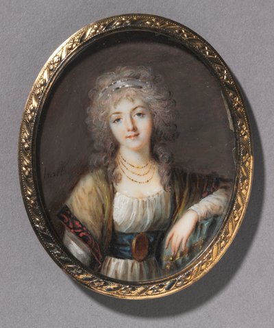 若い女性の肖像、c。 1785年。 作： Charles Hénard