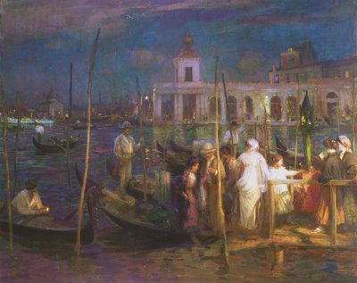 ヴェネツィアの夜、1910年頃 作： Charles Hodge Mackie