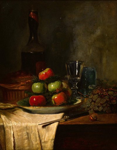 テーブルの静物 作： Charles Hoguet