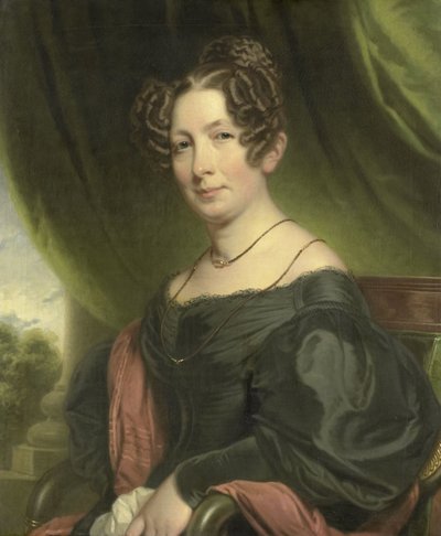 マリア・アントワネット・シャーロット・サンダーソン（1782-1859）、ヨハン・フレイザーの妻 作： Charles Howard Hodges