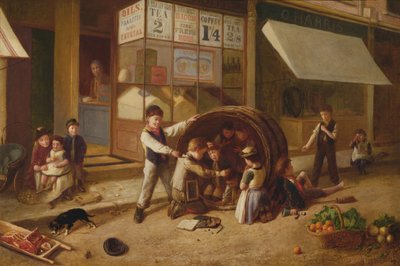 食料品店の外のいたずら 作： Charles Hunt