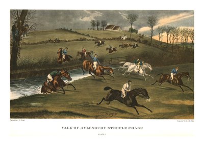 「ベール オブ アリスベリー スティープル チェイス」、プレート 2、c1836、c1955 作： Charles Hunt