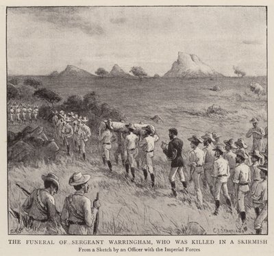 小競り合いで死亡したウォーリンガム軍曹の葬儀（彫刻 作： Charles J. (after) Staniland