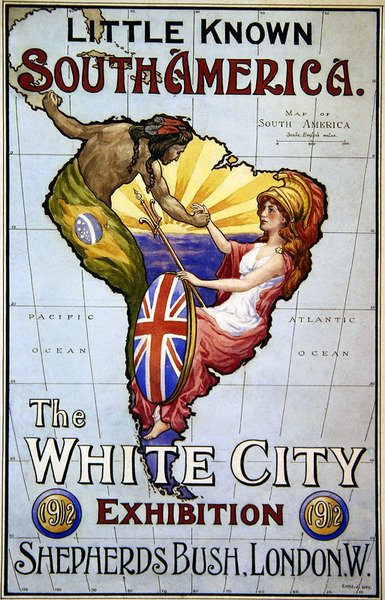 Little Known South America-The White City」展のポスター 作： Charles J. Hay