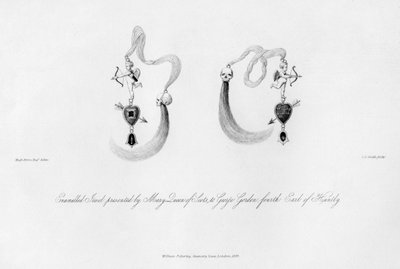 スコットランドのメアリー女王が16世紀にジョージゴードンに贈ったエナメルを塗った宝石。1840年。 作： Charles J. Smith