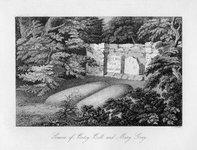 1840年、パース近郊のベッシーベルとメアリーグレイの墓。 作： Charles J. Smith