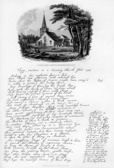 ストークポージス教会、バッキンガムシャー、c1750、1840 作： Charles J. Smith