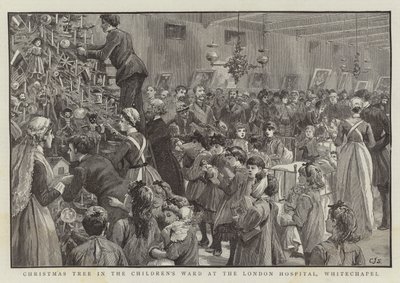 ホワイトチャペルのロンドン病院の小児病棟のクリスマスツリー 作： Charles J. Staniland